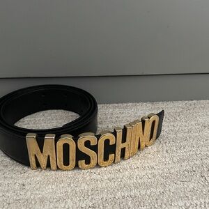 Gold & Black Moschino Belt